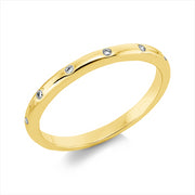 Ring    aus 750/-18 Karat Gelbgold mit 6 Diamanten 0