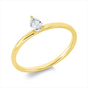 Ring    aus 750/-18 Karat Gelbgold mit 1 Diamant 0