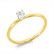 Ring    aus 750/-18 Karat Gelbgold mit 1 Diamant 0