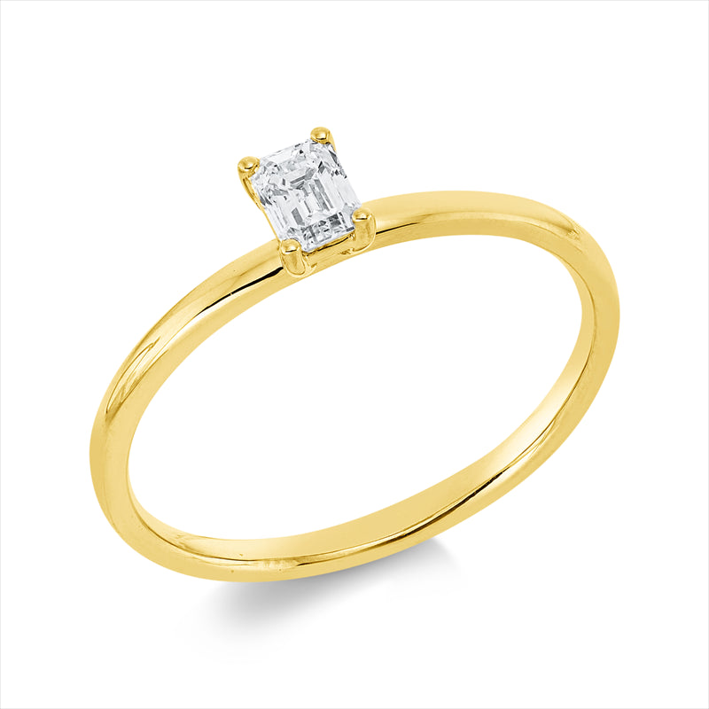 Ring    aus 750/-18 Karat Gelbgold mit 1 Diamant 0