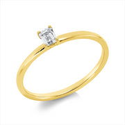 Ring    aus 750/-18 Karat Gelbgold mit 1 Diamant 0