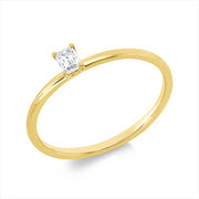 Ring    aus 750/-18 Karat Gelbgold mit 1 Diamant 0