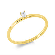 Ring    aus 750/-18 Karat Gelbgold mit 1 Diamant 0