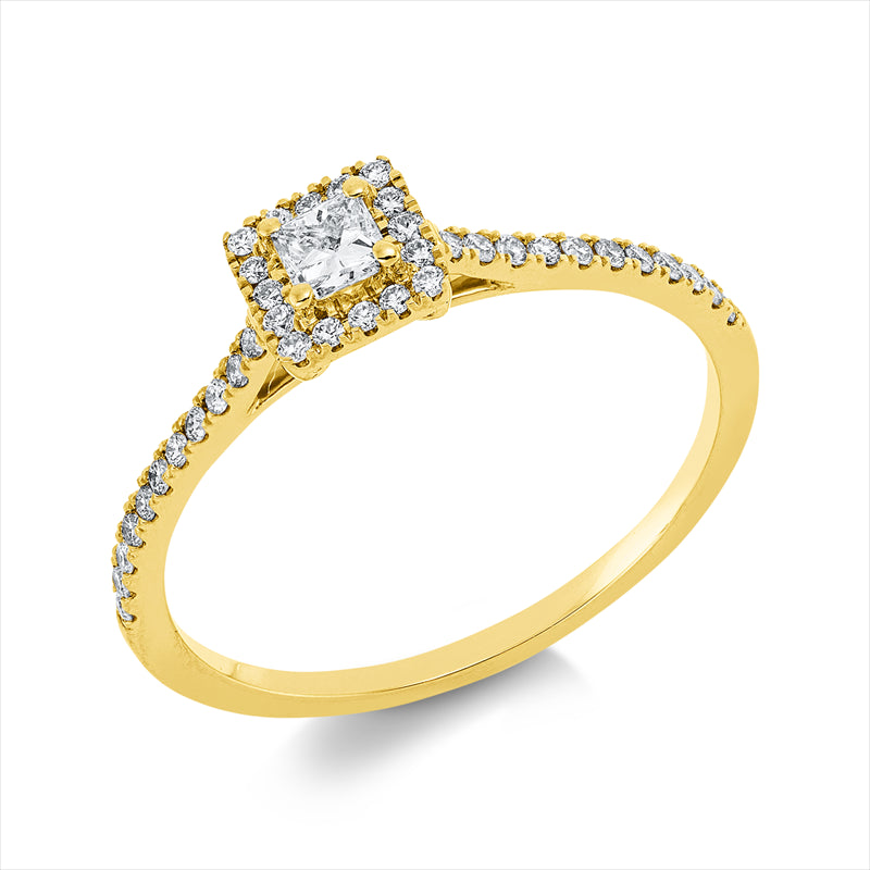 Ring    aus 750/-18 Karat Gelbgold mit 39 Diamanten 0