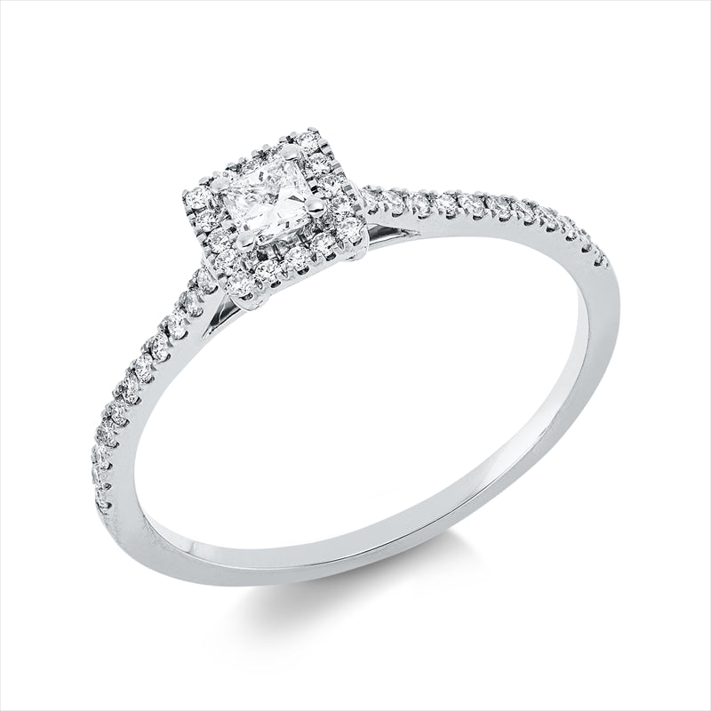 Ring    aus 750/-18 Karat Weißgold mit 39 Diamanten 0