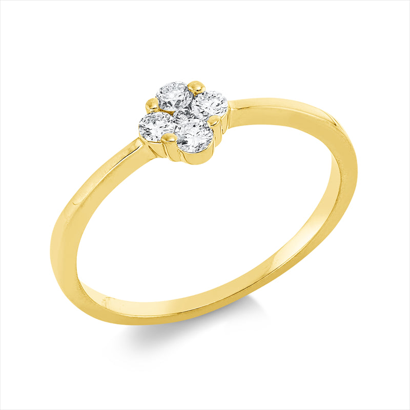 Ring    aus 750/-18 Karat Gelbgold mit 5 Diamanten 0