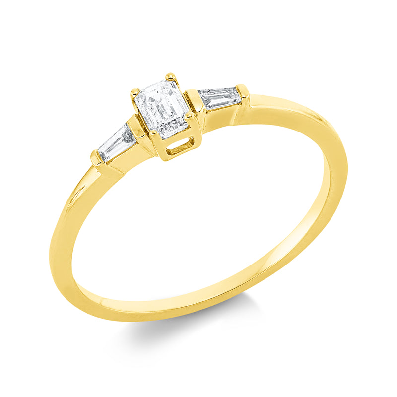 Ring    aus 750/-18 Karat Gelbgold mit 3 Diamanten 0