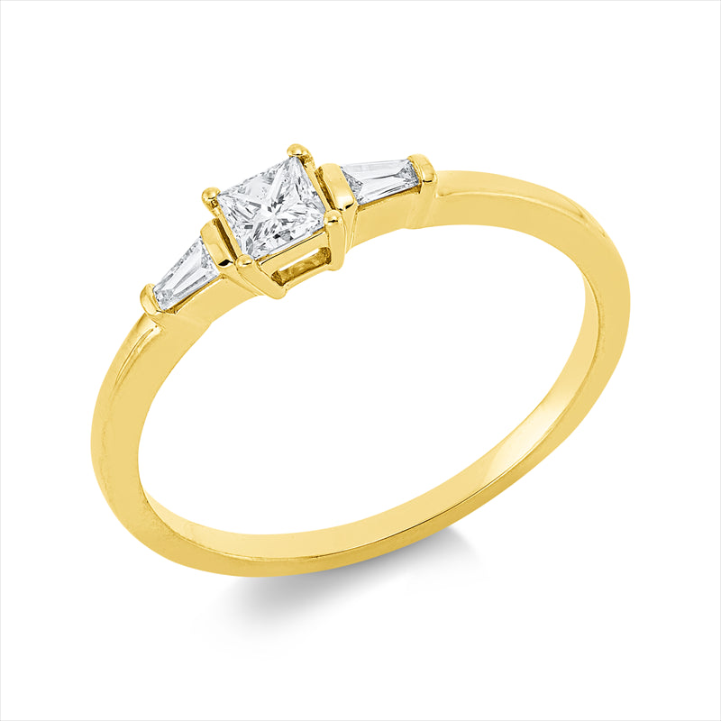 Ring    aus 750/-18 Karat Gelbgold mit 3 Diamanten 0