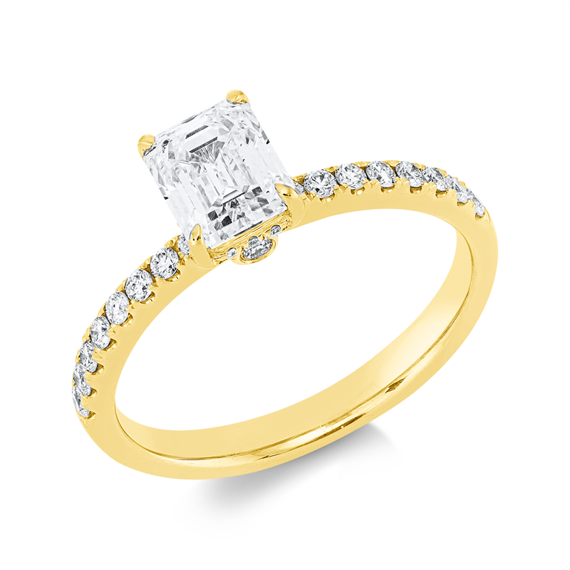 Ring    aus 750/-18 Karat Gelbgold mit 35 Diamanten 1