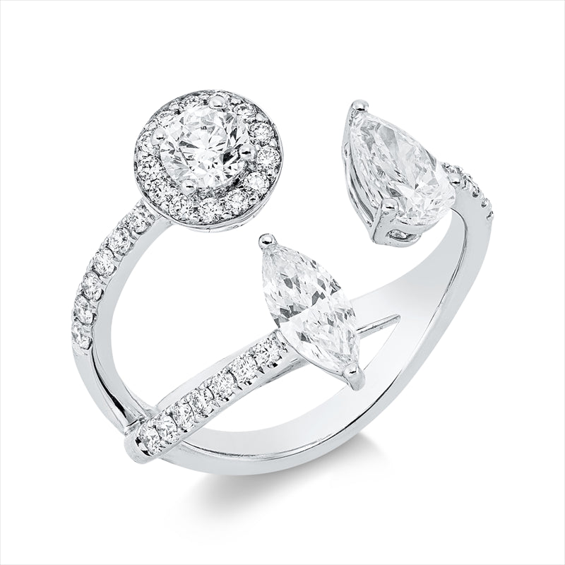 Ring    aus 750/-18 Karat Weißgold mit 35 Diamanten 1