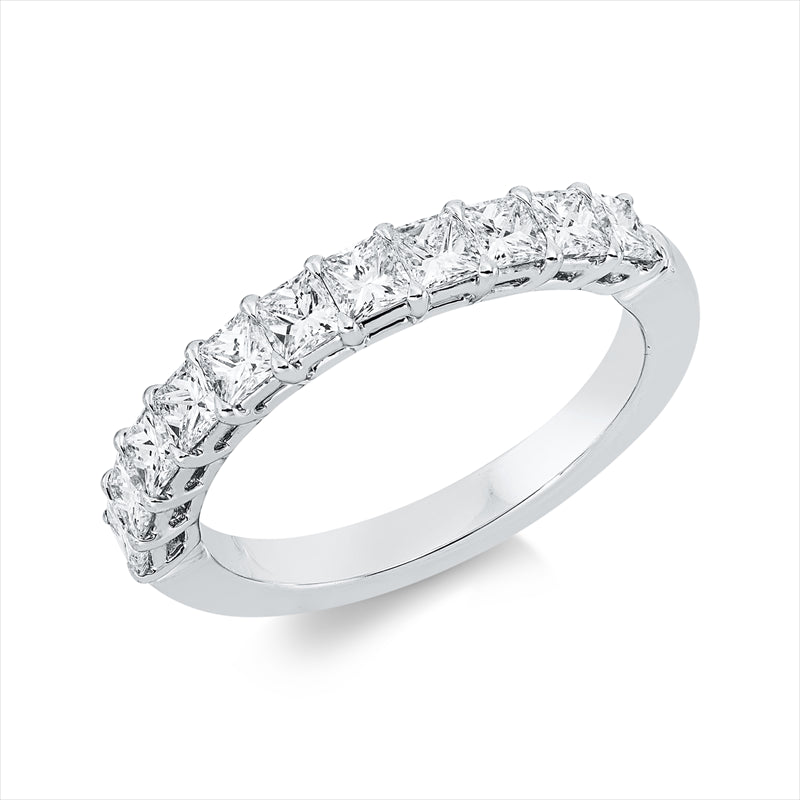 Ring    aus 750/-18 Karat Weißgold mit 11 Diamanten 1 ct