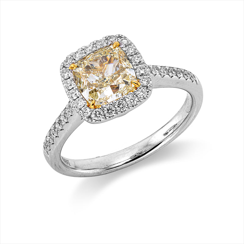 Ring    aus 750/-18 Karat Weißgold / Gelbgold mit 35 Diamanten 2