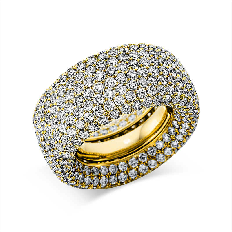 Ring    aus 750/-18 Karat Gelbgold mit 478 Diamanten 10