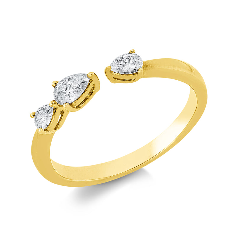 Ring    aus 750/-18 Karat Gelbgold mit 3 Diamanten 0