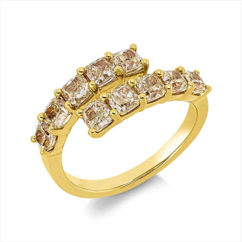 Ring    aus 750/-18 Karat Gelbgold mit 10 Diamanten 2