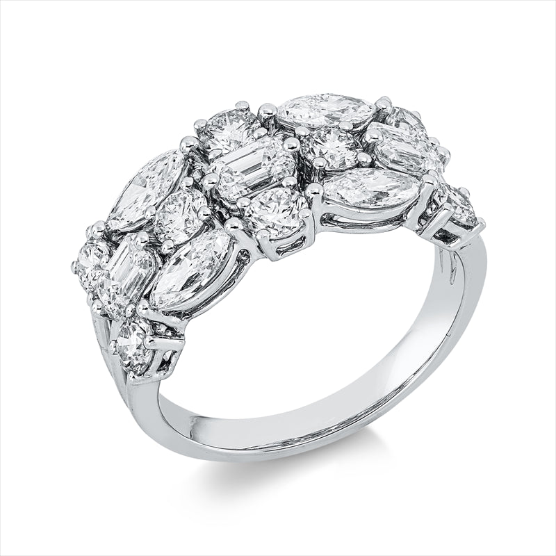 Ring    aus 750/-18 Karat Weißgold mit 15 Diamanten 2