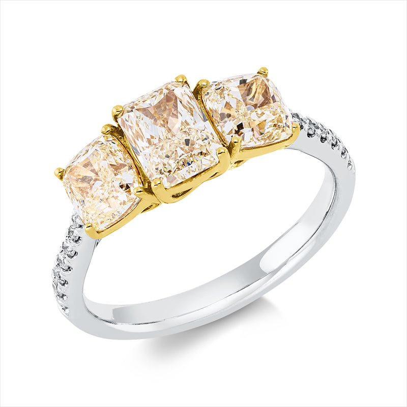 Ring    aus 950/-Platin Gelbgold Platin 950 mit 17 Diamanten 2