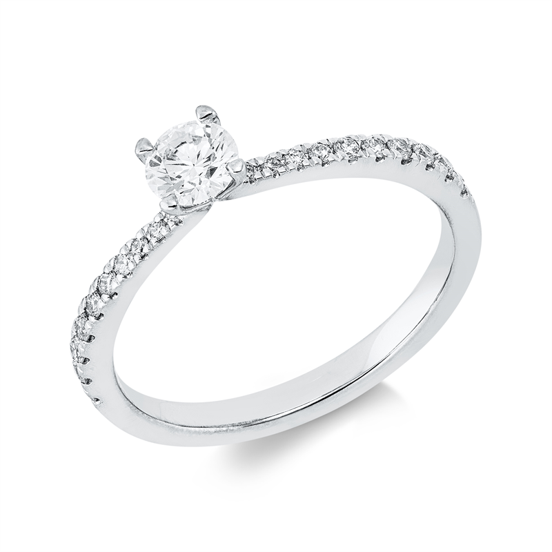 Ring    aus 750/-18 Karat Weißgold mit 21 Diamanten 0