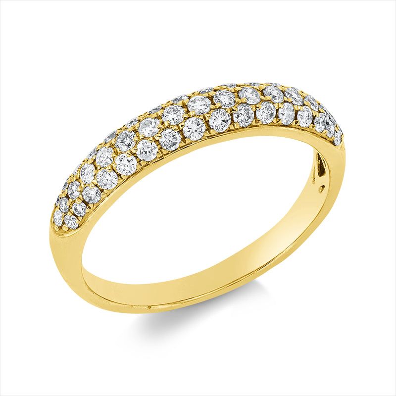 Ring    aus 750/-18 Karat Gelbgold mit 49 Diamanten 0