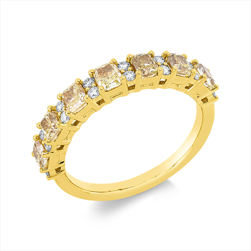 Ring    aus 750/-18 Karat Gelbgold mit 23 Diamanten 1