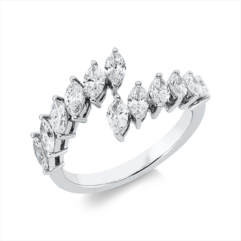 Ring    aus 750/-18 Karat Weißgold mit 12 Diamanten 1