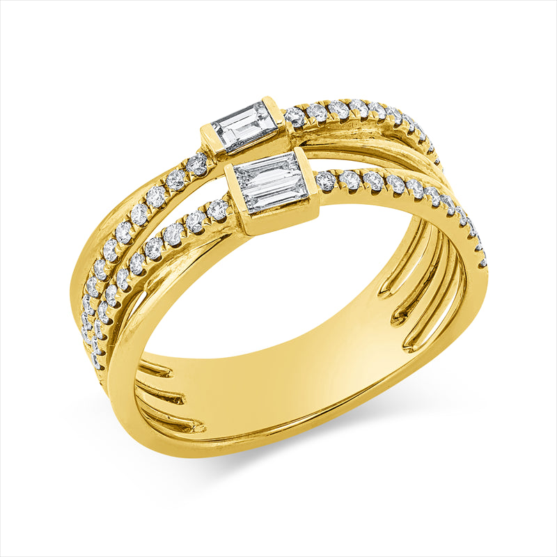 Ring    aus 750/-18 Karat Gelbgold mit 25 Diamanten 0
