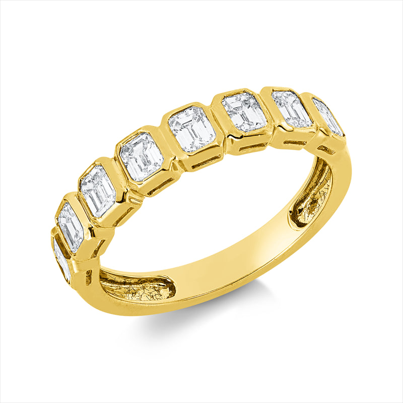 Ring    aus 750/-18 Karat Gelbgold mit 8 Diamanten 1