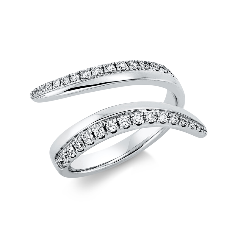 Ring    aus 750/-18 Karat Weißgold mit 31 Diamanten 0
