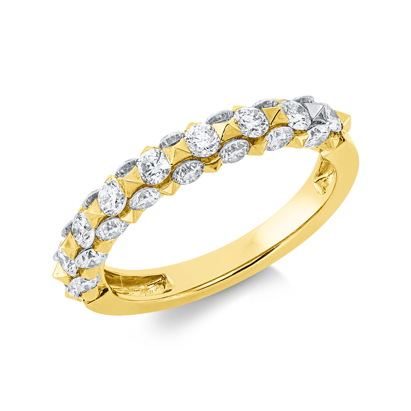 Ring    aus 750/-18 Karat Gelbgold mit 25 Diamanten 1
