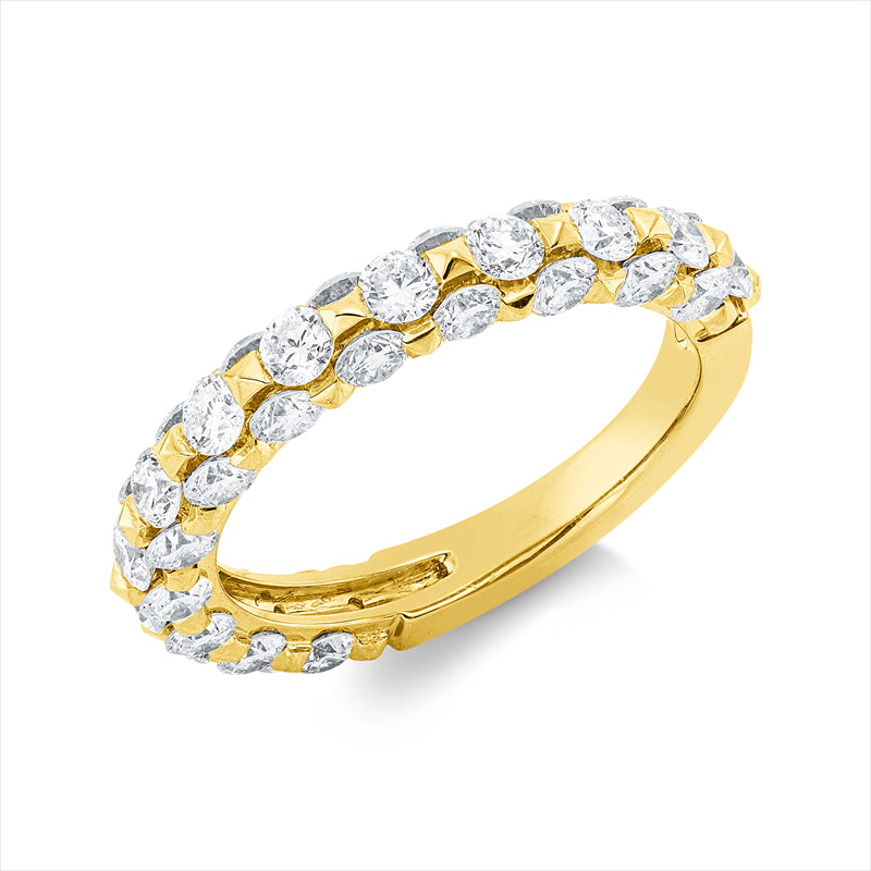 Ring    aus 750/-18 Karat Gelbgold mit 37 Diamanten 2