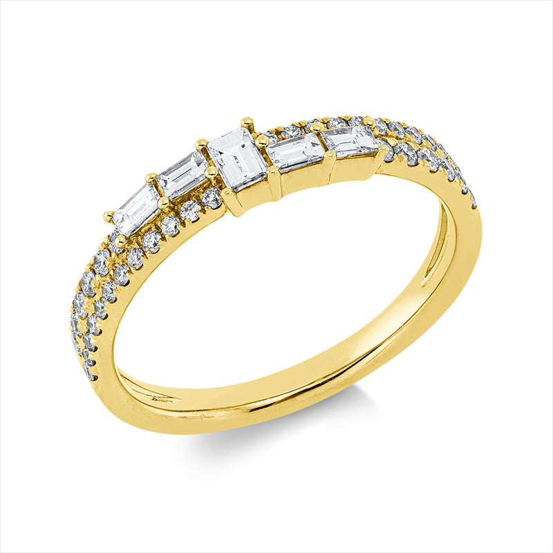 Ring    aus 750/-18 Karat Gelbgold mit 41 Diamanten 0