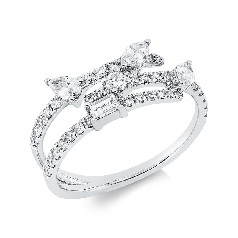 Ring    aus 750/-18 Karat Weißgold mit 40 Diamanten 0