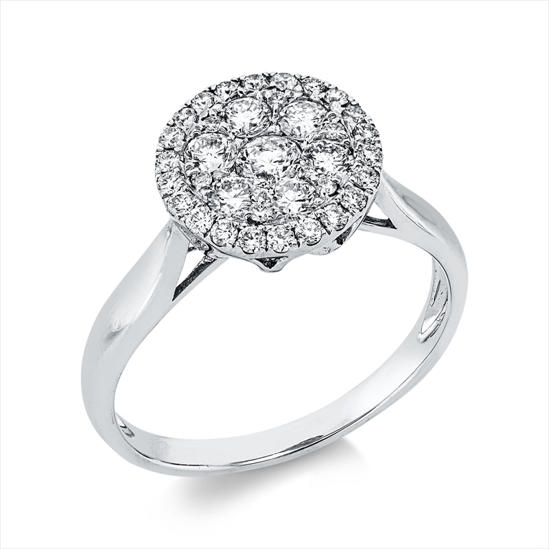 Ring    aus 750/-18 Karat Weißgold mit 35 Diamanten 0