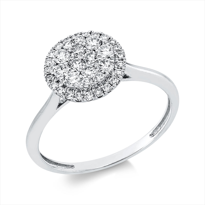 Ring    aus 750/-18 Karat Weißgold mit 37 Diamanten 0