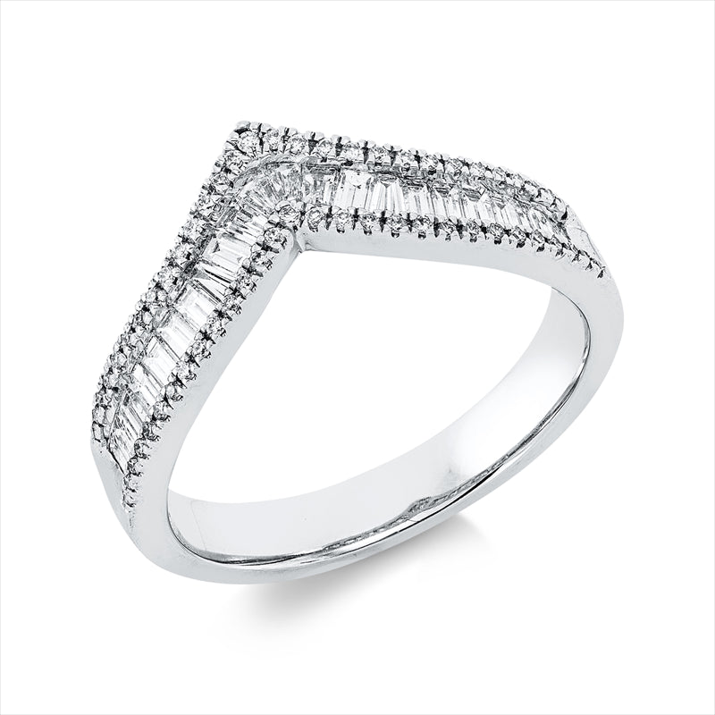 Ring    aus 750/-18 Karat Weißgold mit 81 Diamanten 0