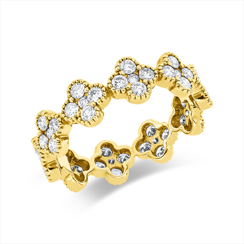 Ring    aus 750/-18 Karat Gelbgold mit 50 Diamanten 1