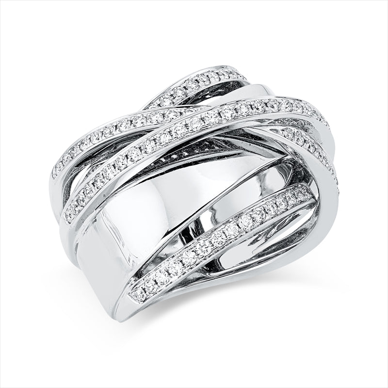 Ring    aus 750/-18 Karat Weißgold mit 93 Diamanten 0