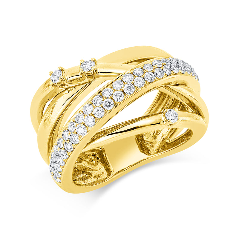 Ring    aus 750/-18 Karat Gelbgold mit 53 Diamanten 0