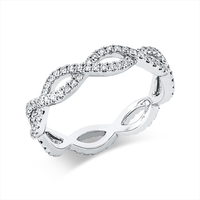 Ring    aus 750/-18 Karat Weißgold mit 112 Diamanten 0