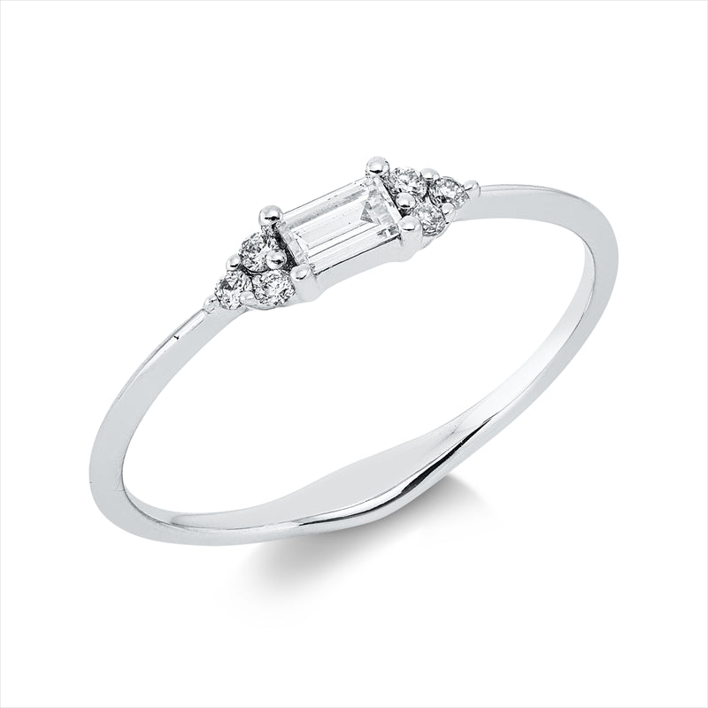 Ring    aus 750/-18 Karat Weißgold mit 7 Diamanten 0