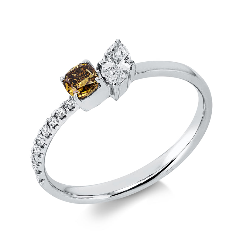 Ring    aus 750/-18 Karat Weißgold mit 11 Diamanten 0