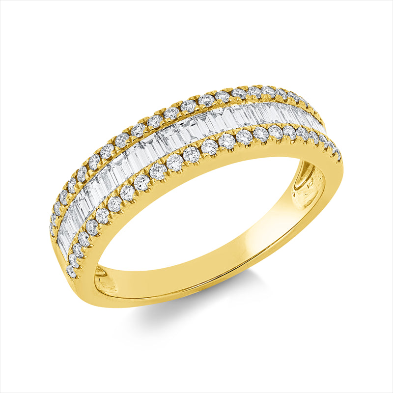 Ring    aus 750/-18 Karat Gelbgold mit 68 Diamanten 0