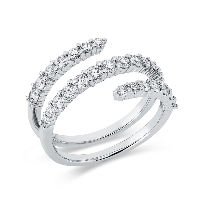 Ring    aus 750/-18 Karat Weißgold mit 27 Diamanten 1