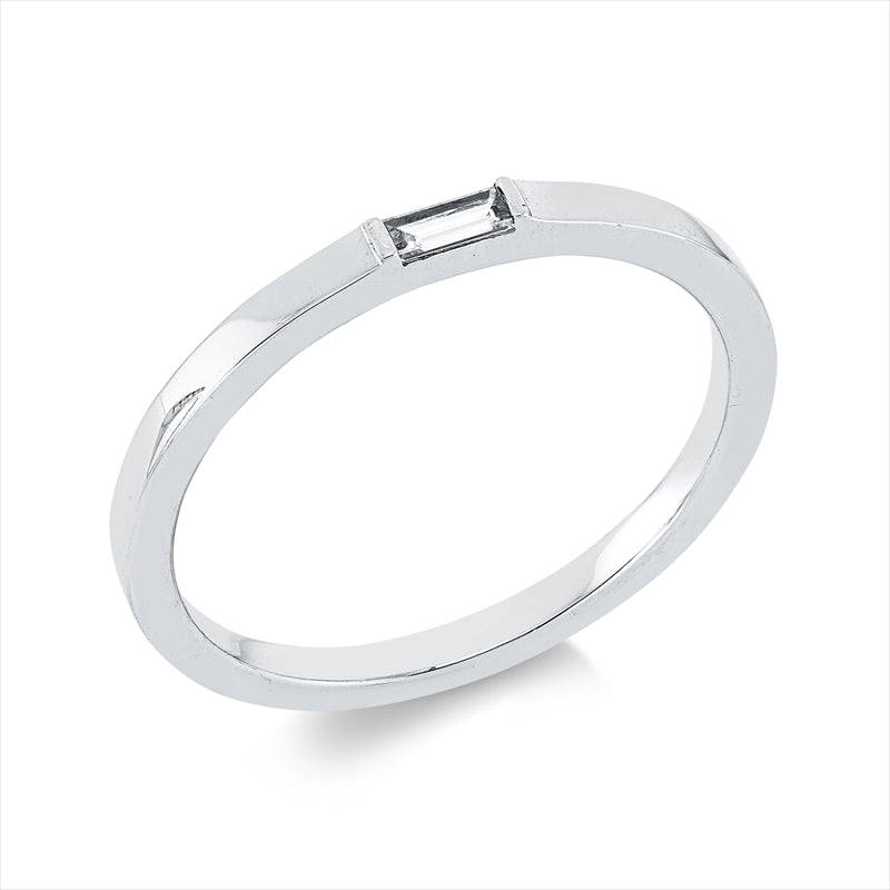 Ring    aus 750/-18 Karat Weißgold mit 1 Diamant 0