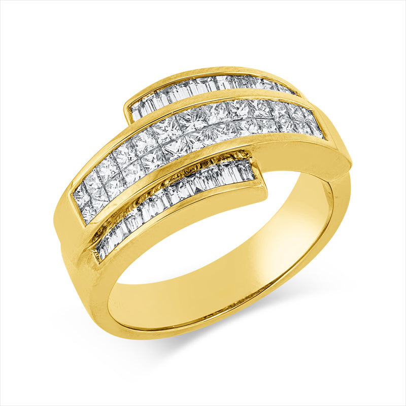 Ring    aus 750/-18 Karat Gelbgold mit 48 Diamanten 1 ct