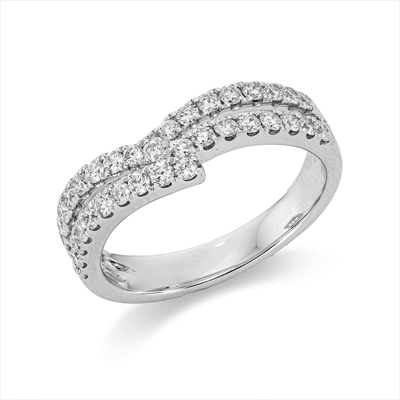 Ring    aus 750/-18 Karat Weißgold mit 35 Diamanten 0