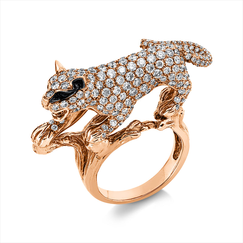 Ring    aus 750/-18 Karat Rotgold mit 274 Diamanten 3