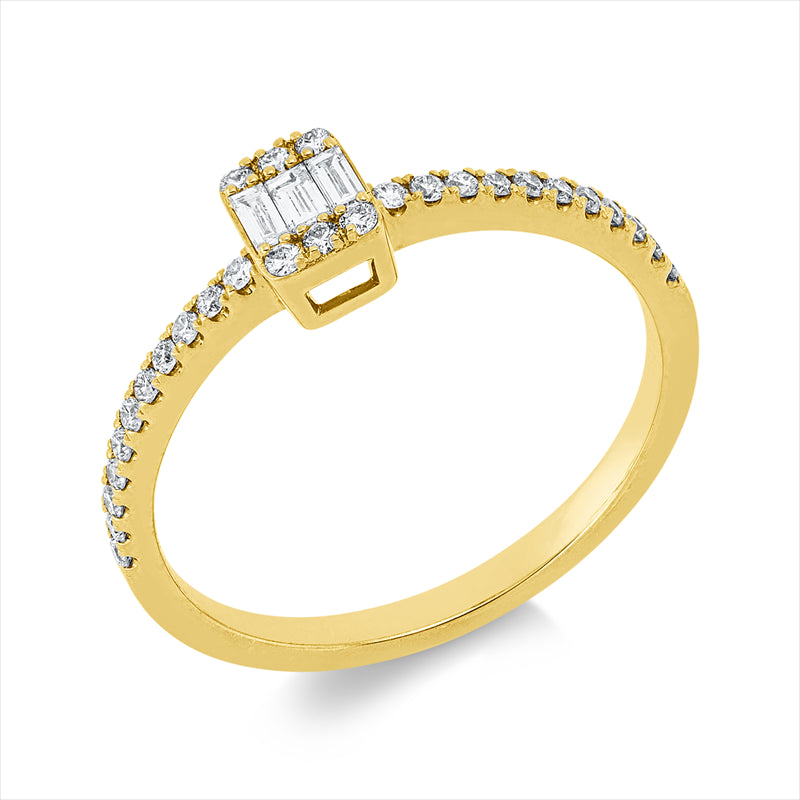 Ring    aus 750/-18 Karat Gelbgold mit 31 Diamanten 0