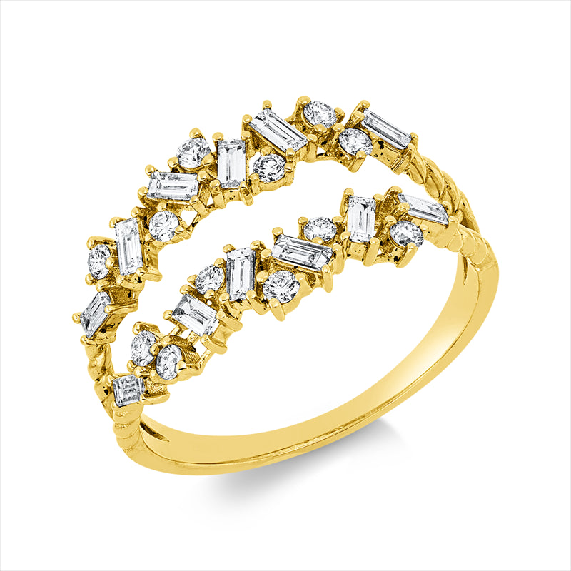 Ring    aus 750/-18 Karat Gelbgold mit 24 Diamanten 0