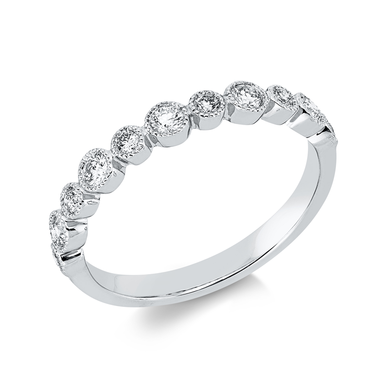 Ring    aus 750/-18 Karat Weißgold mit 11 Diamanten 0